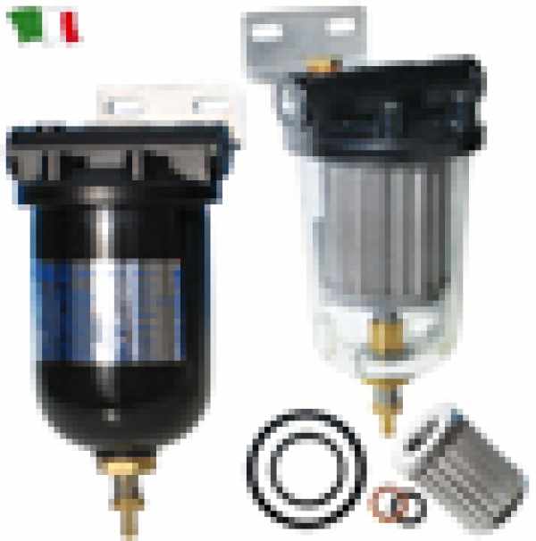 PREFILTRO DECANTATORE CARBURANTE PFG17 C/CALOTTA IN METALLO